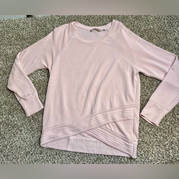 Athleta Pink Asymmetrical Long Sleeve Shirt - Picture 1 of 3